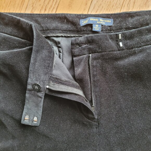 Brooks Brothers 346 Natalie Fit Black Velvet Pant 16 - Picture 4 of 14